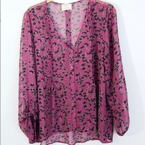 Sheer & Flowy Animal Print Top 💖